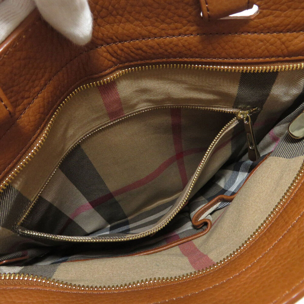 Burberry Logo Tote Bag Canvas Leather - Picture 5 of 11